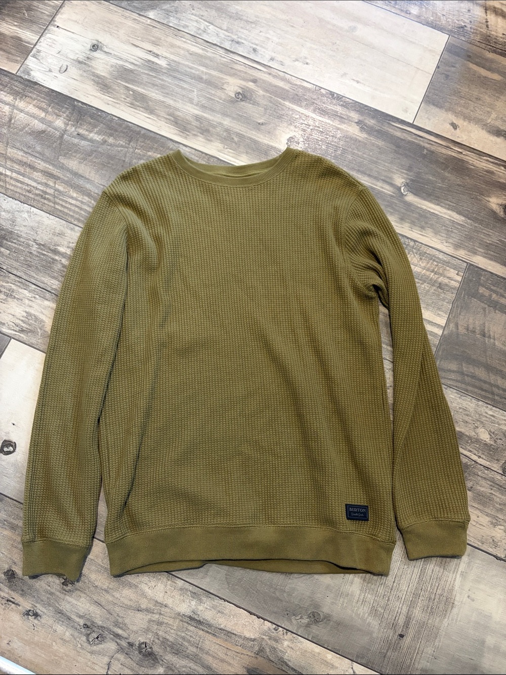 Burton Waffle Knit Thermal Long Sleeve Top Size Medium